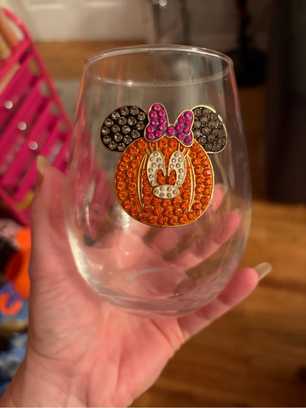 Disney Minnie Mouse wineglass